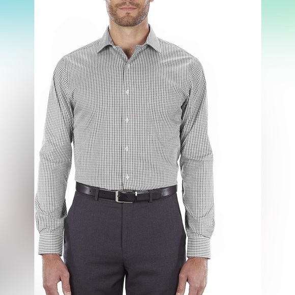 Van Heusen Men's Dress Shirt Regular Fit Flex Collar Sz Large 16-16.5 - Picture 1 of 3
